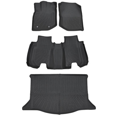 3D For 2009-2013 Honda Fit 5Passengers TPE Floor Mats Liner & Cargo Trunk Liner