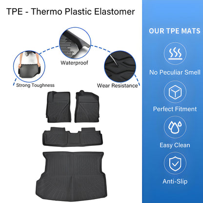 TPE Floor Mats & Trunk Cargo Liner Set For 2008 2009 2010 2011 2012 Ford Escape