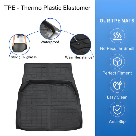 TPE Rear Cargo Trunk Liner Cover Floor Mat For 2010-2019 Ford Taurus Waterproof