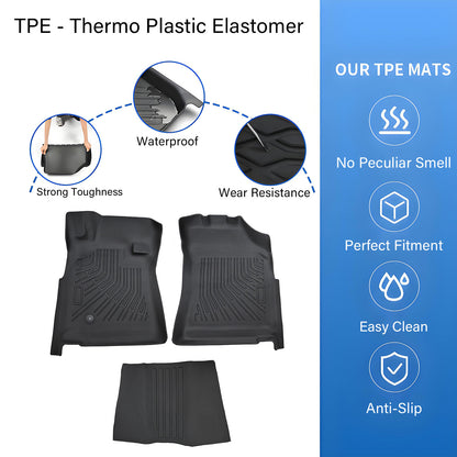 1st Row 3D Floor Mats Liners Set TPE For 2004-2006 Toyota Tundra Regular Cab 3¡Á