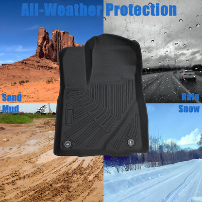 1st Row 3D Floor Mats Liners Set TPE For 2004-2006 Toyota Tundra Regular Cab 3¡Á