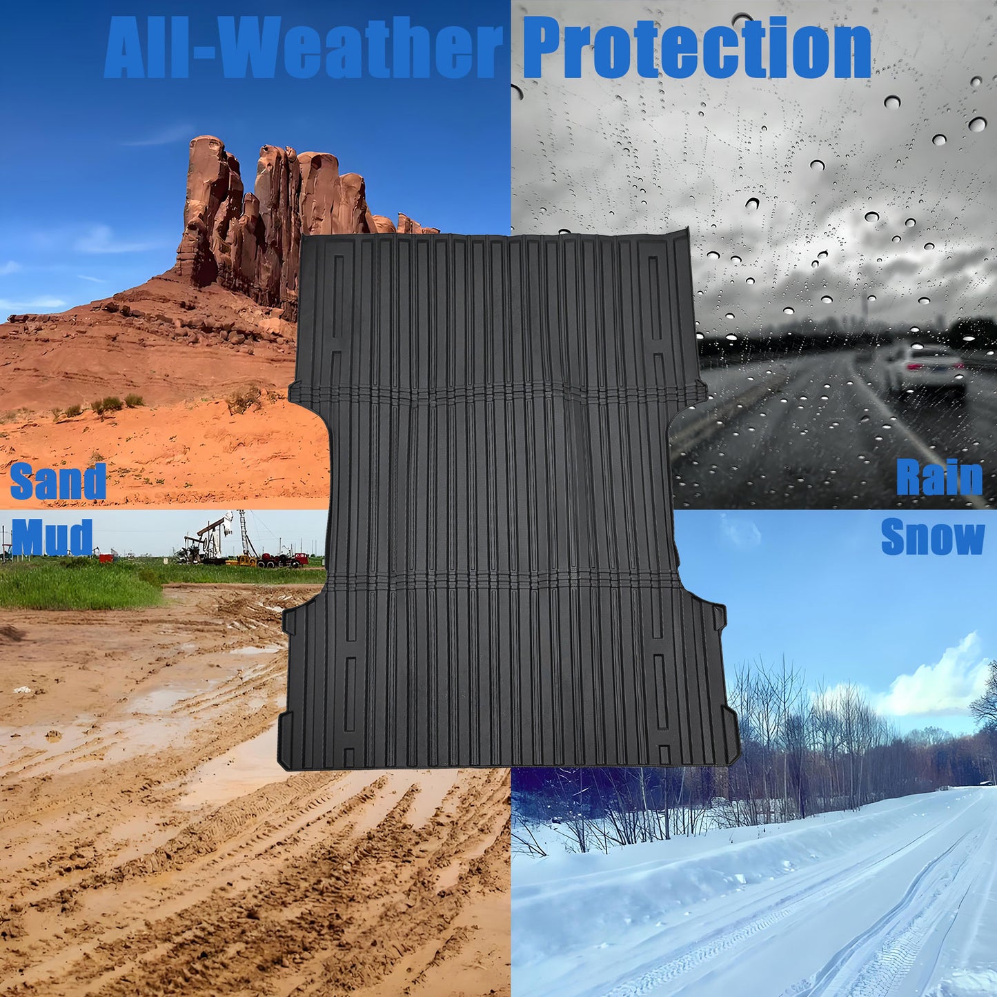 6.5FT Truck Cargo Bed Mat Liner TPE For 2022 2023 2024 2025 2026 Toyota Tundra