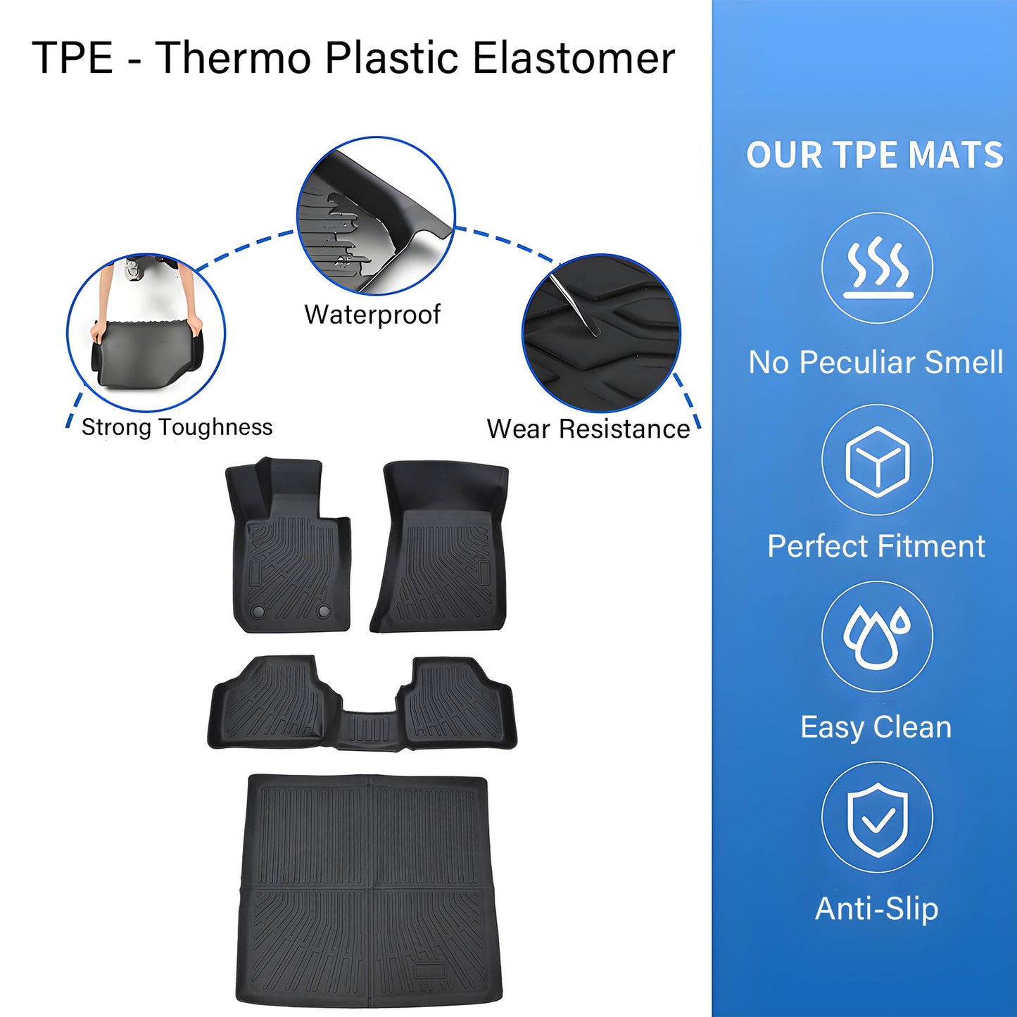 TPE Floor Mats Liner+Rear Trunk Cargo For 2010-2015 BMW X1 E84 All Weather 4Pcs