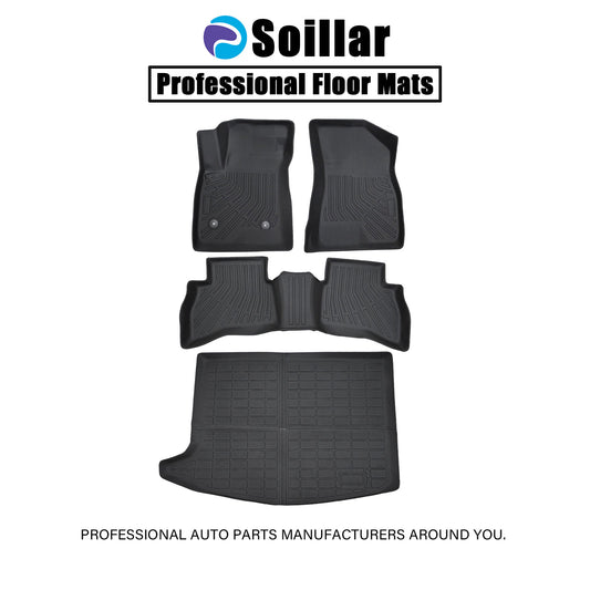 For 2020-2026 Buick Encore GX AWD TPE Floor Mats Liner & Trunk Cargo Liner Black