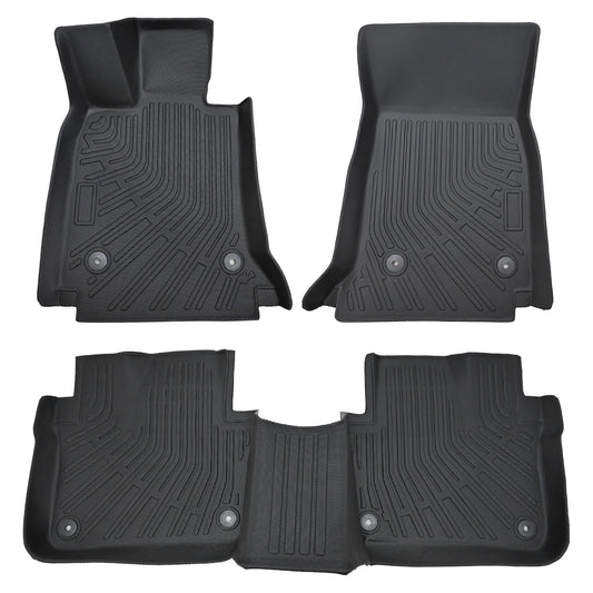 1st & 2nd Row Floor Mats Liner Set Cover Fits 2016-2020 Cadillac CT6 TPE Black