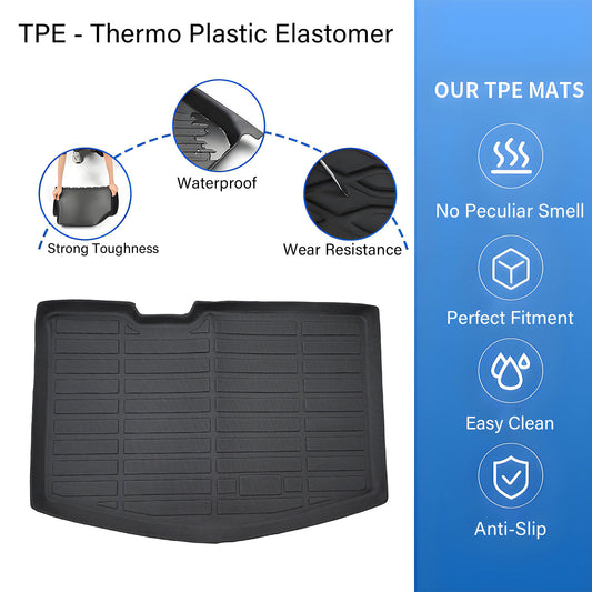 TPE Cargo Trunk Liner Cover Floor Mat For 2017-2024 Chevrolet Bolt EV Waterproof