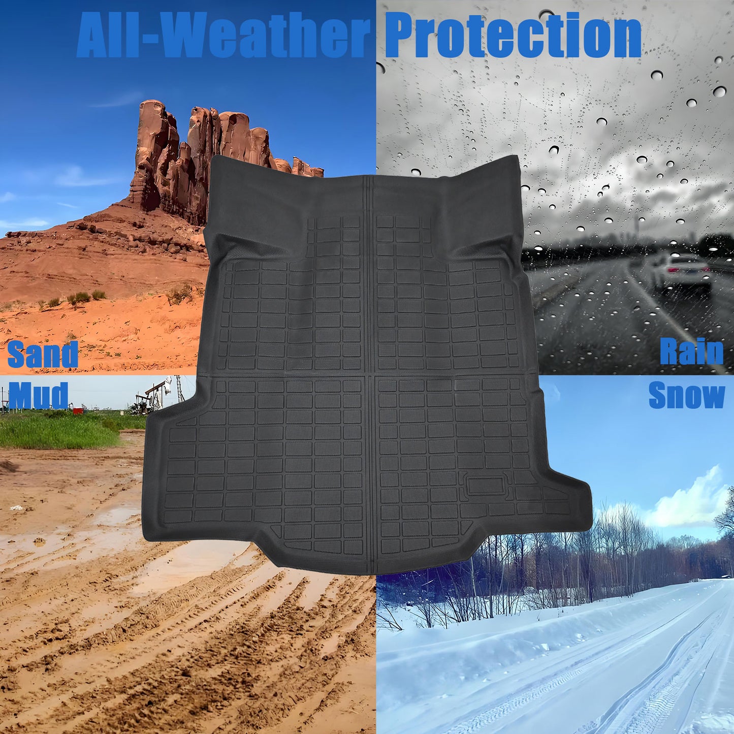 TPE Cargo Trunk Liner Cover Floor Mat For 2014-2020 Chevrolet Impala Waterproof