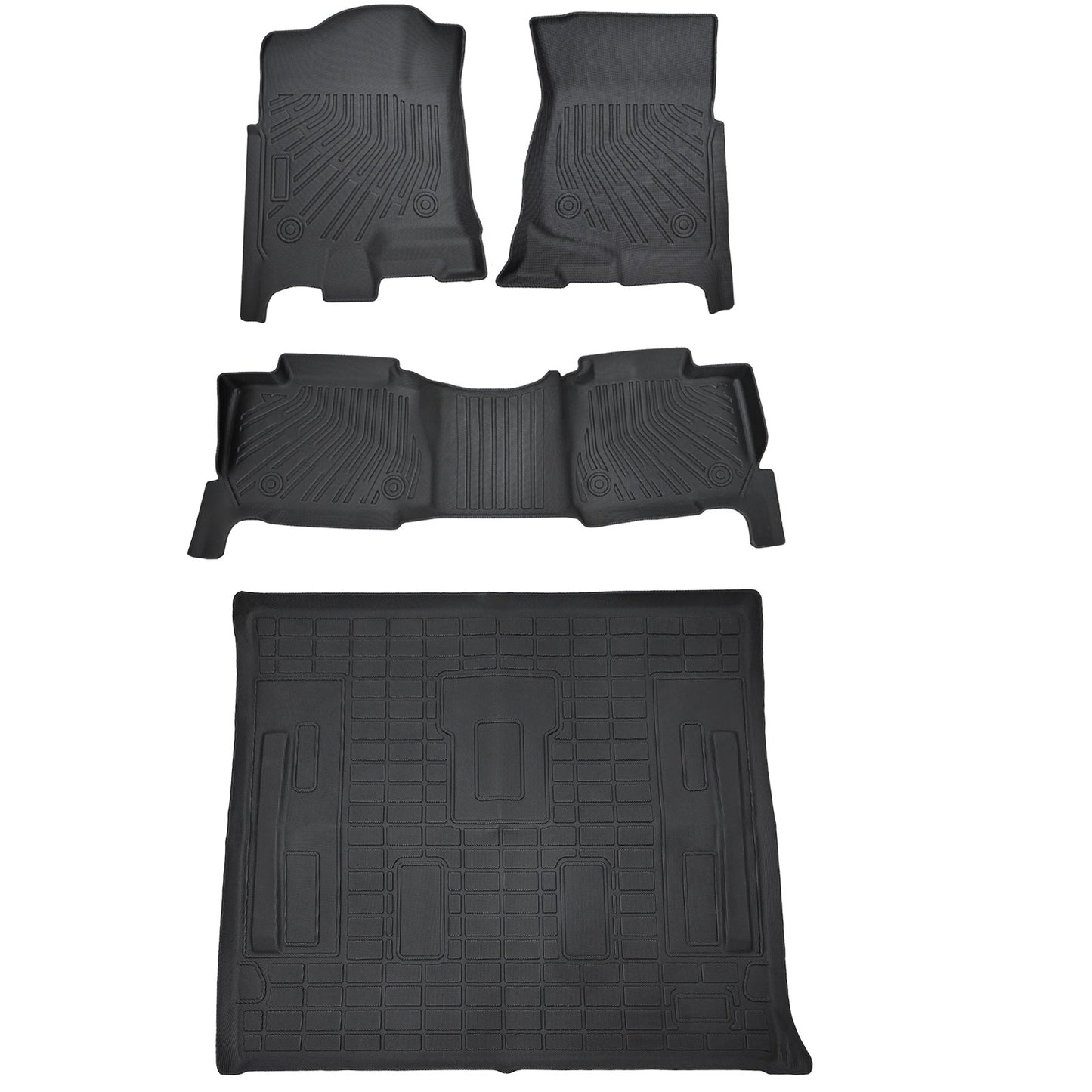 TPE Floor Mats & Trunk Cargo Liner Non-Slip For 2007-2014 Chevry Tahoe/GMC Yukon