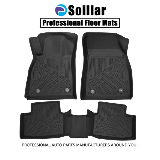 2 Rows Floor Mats Liner For 2013-2016 Chevy Malibu Limited Sedan All Weather TPE