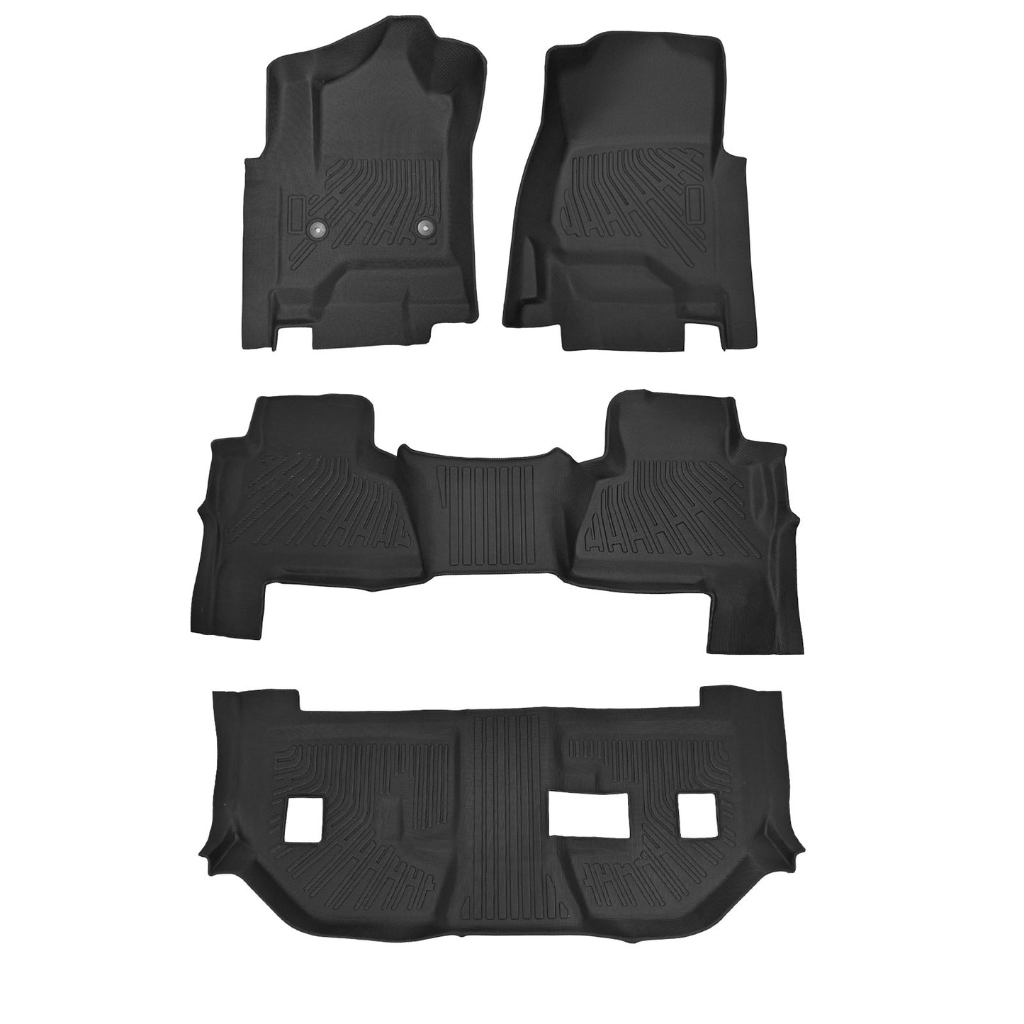 TPE Floor Mats For 2015-2020 Chevy Suburban/GMC Yukon XL Bench Seating Liners 4¡Á