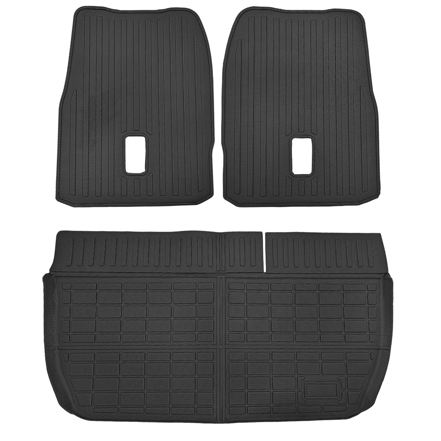 2nd Backrest Mats+Trunk Cargo Liners For 2009-2017 Chevy Traverse 7 Seats TPE