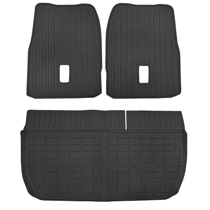 2nd Backrest Mats+Trunk Cargo Liners For 2009-2017 Chevy Traverse 7 Seats TPE