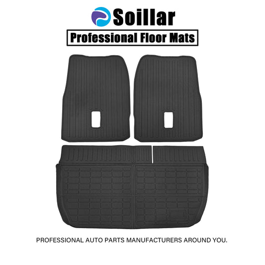 2nd Backrest Mats+Trunk Cargo Liners For 2009-2017 Chevy Traverse 7 Seats TPE