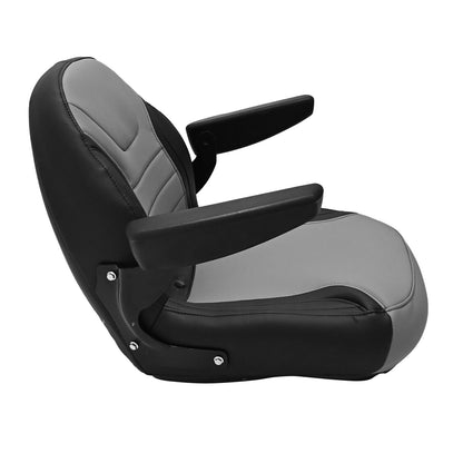 Universal Seat W/ Adjustable Armrest For Farm Machinery Tractor Forklift Mower
