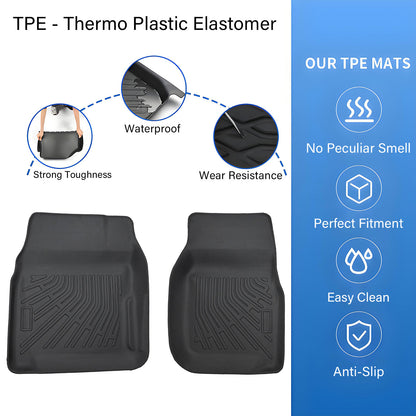 3D Front Row Floor Mats Liners TPE Fits 1980-1996 Ford Bronco 4Door Replacement
