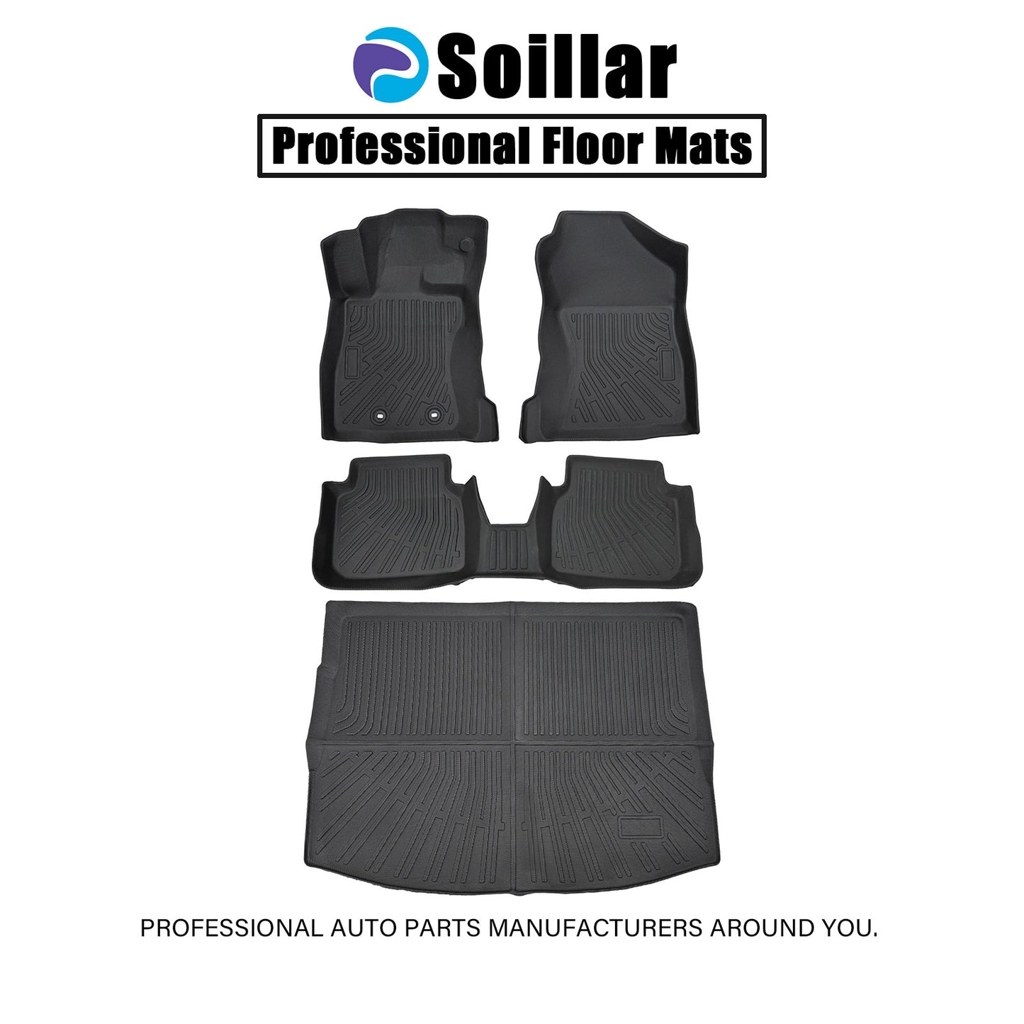 For 2024-2026 Subaru Crosstrek/Subaru Impreza Floor Mats Trunk Cargo Liners TPE