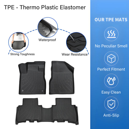 3D Floor Mats Liner Set Cover Fits 2009-2014 Nissan Murano All Weather TPE 4Pcs
