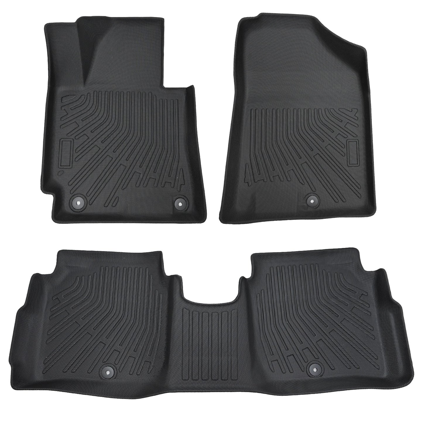 Floor Mats Liner TPE For 2014-2018 Kia Forte Sedan 5Passengers Waterproof Black