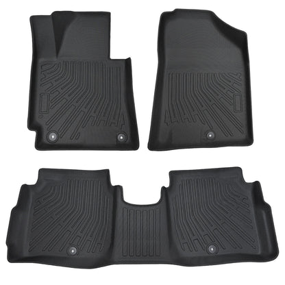 Floor Mats Liner TPE For 2014-2018 Kia Forte Sedan 5Passengers Waterproof Black