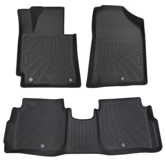 Floor Mats Liner TPE For 2014-2018 Kia Forte Sedan 5Passengers Waterproof Black