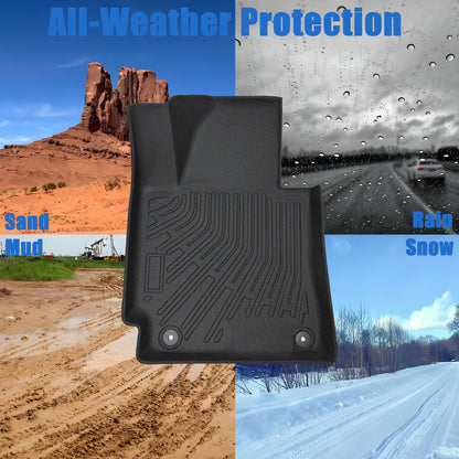 Floor Mats Liner TPE For 2014-2018 Kia Forte Sedan 5Passengers Waterproof Black