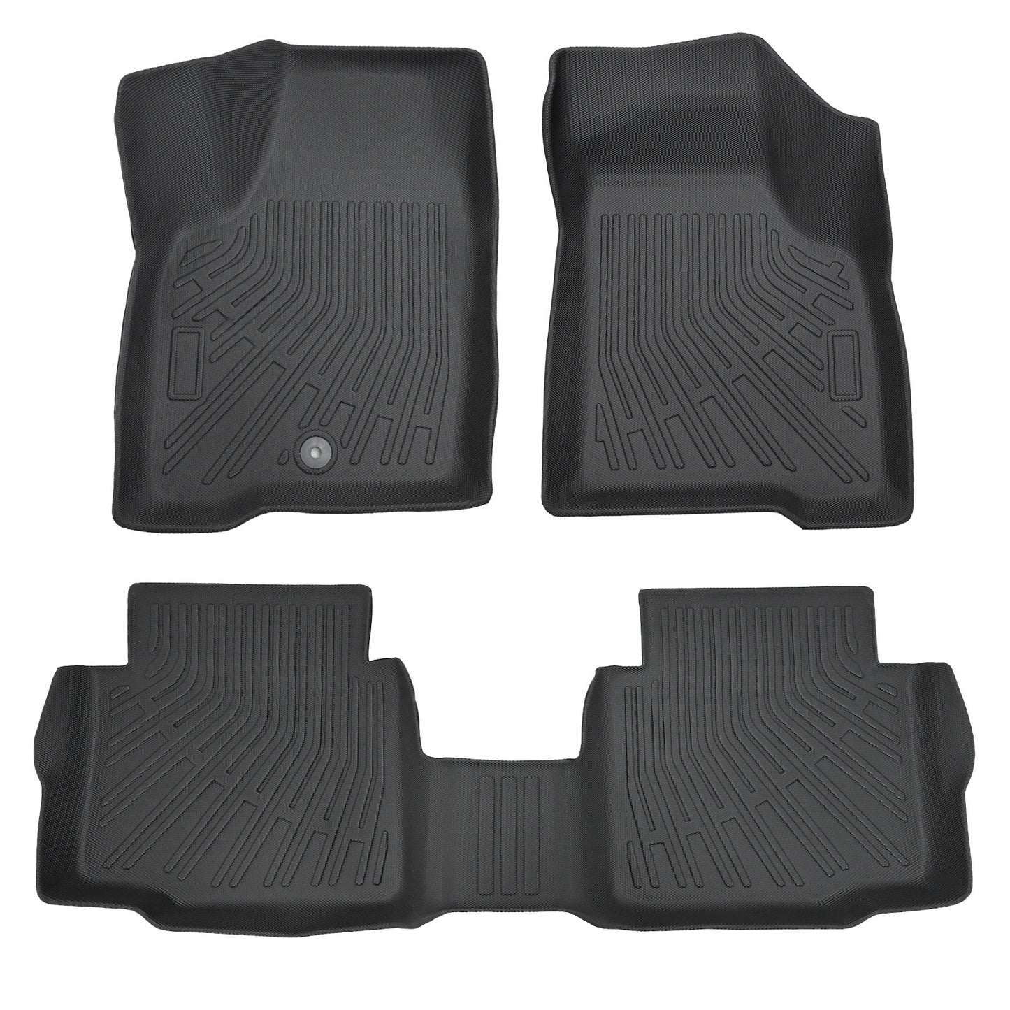 Floor Mats Liner For 2006-2013 Chevrolet Impala Front-Rear All Weather TPE Black