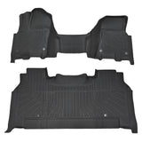 3D Floor Mats Liners TPE For 2025 2026 Dodge Ram 1500 Crew Cab Bench Seat Black