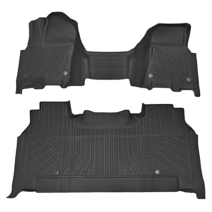 3D Floor Mats Liners TPE For 2025 2026 Dodge Ram 1500 Crew Cab Bench Seat Black