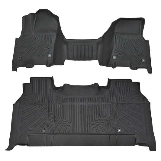3D Floor Mats Liners TPE For 2025 2026 Dodge Ram 1500 Crew Cab Bench Seat Black