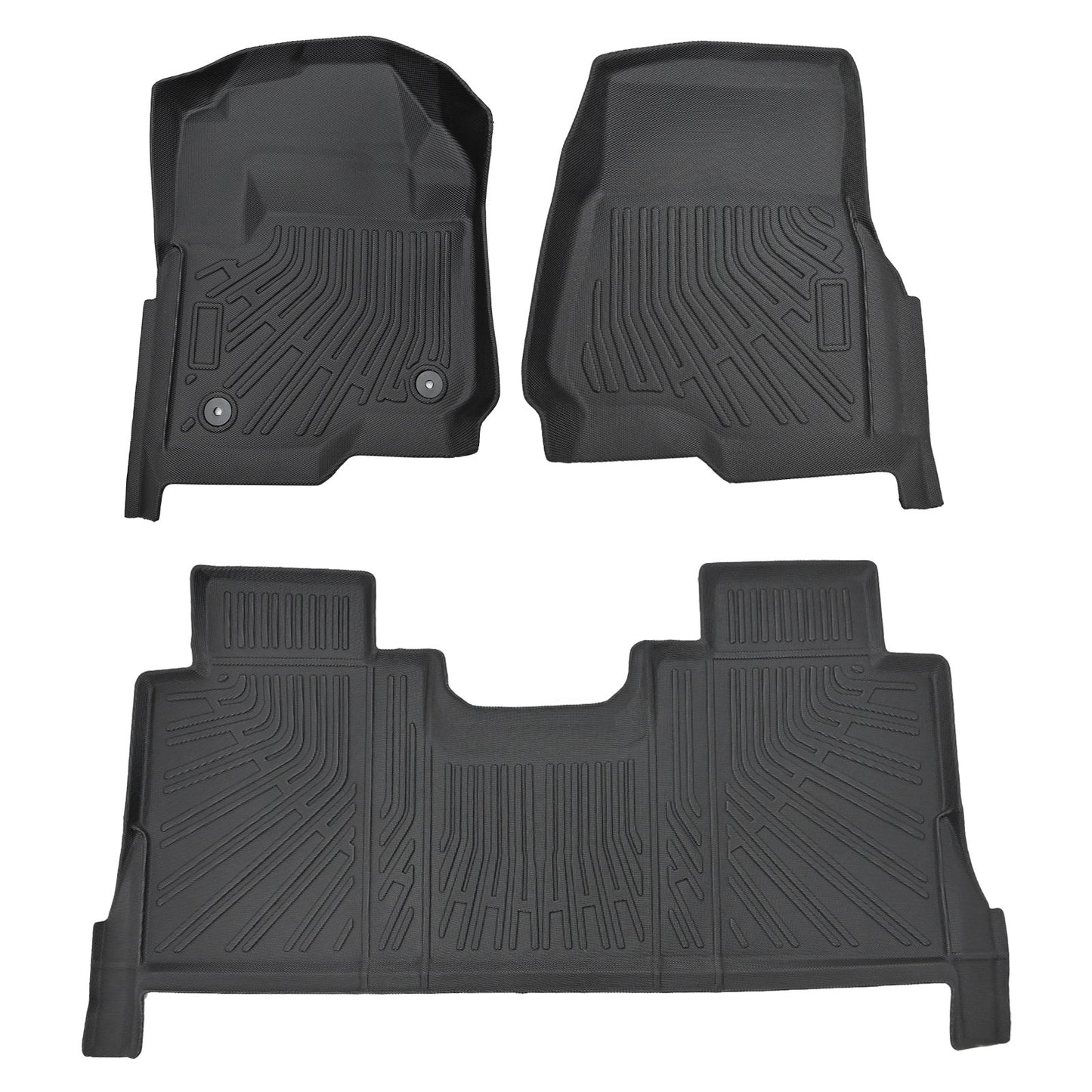 For 2017-2026 Ford F250 F350 F450 Super Duty Crew Cab TPE Floor Mats Liner Set