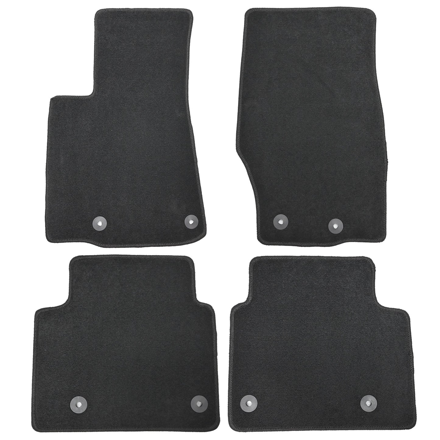Floor Mats Carpet Velour For 2021-2025 Jeep Grand Cherokee Anti-Slip Black 4Pcs