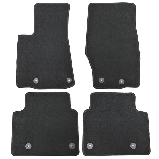 Floor Mats Carpet Velour For 2021-2025 Jeep Grand Cherokee Anti-Slip Black 4Pcs