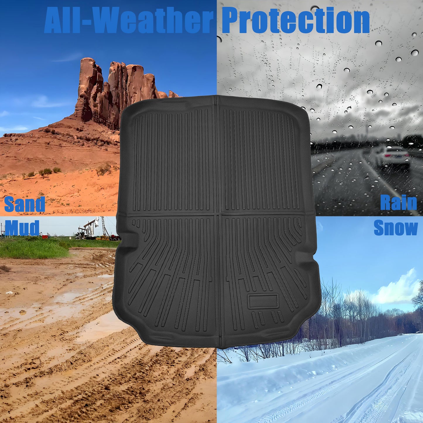 TPE Cargo Trunk Liner Cover Floor Mat For 2016-2024 Chevrolet Camaro Waterproof