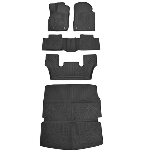 Floor Mats+Trunk Cargo Liner For 2011-2015 Dodge Durango 6 Seats TPE All Weather