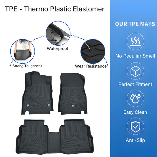 Floor Mats Liners TPE For 2018-2024 Nissan Kicks 3D Model All-Weather Black NEW