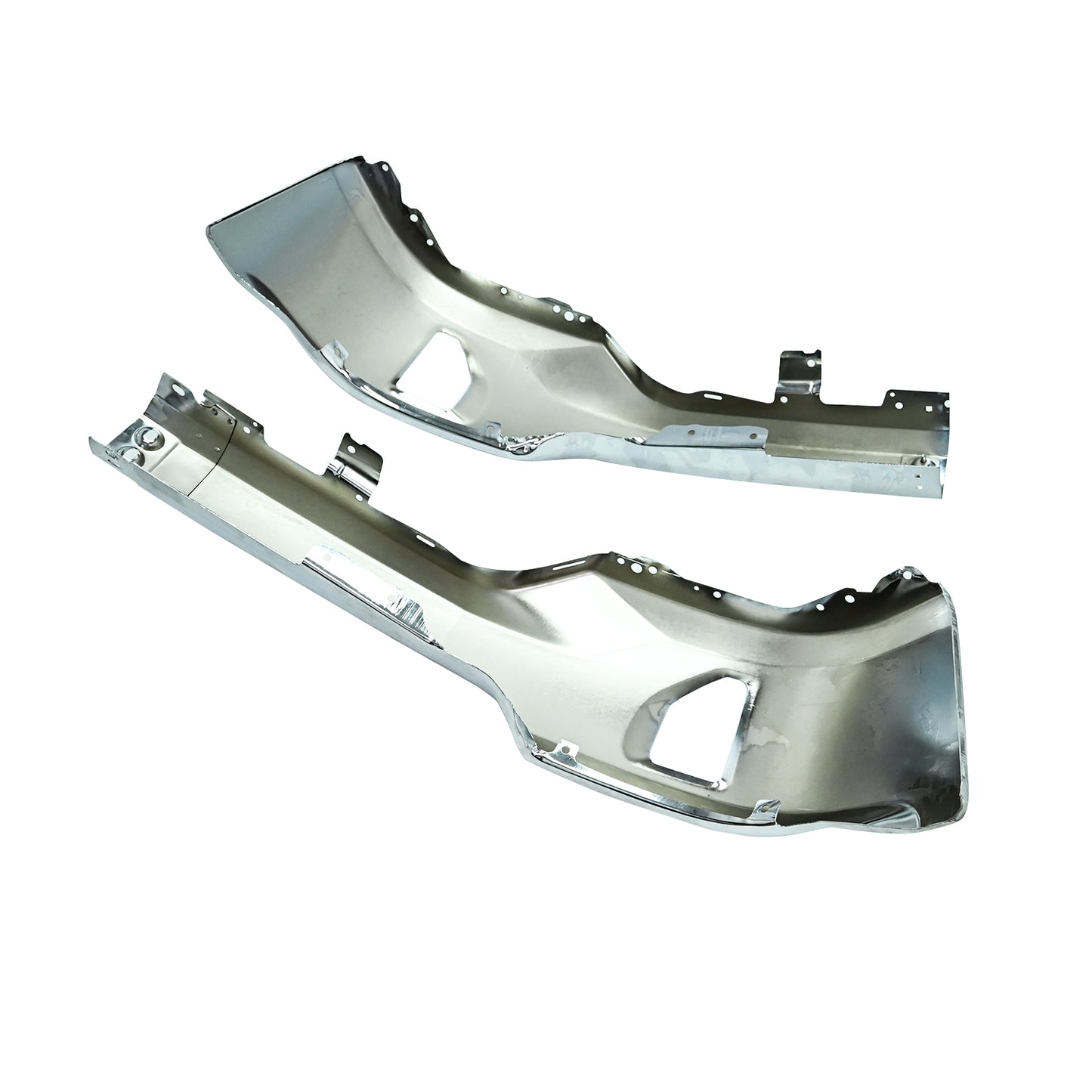 Front Bumper Face Bar w/Fog Light Hole Chrome For 2016-2019 Chevy Silverado 1500