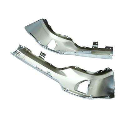 Front Bumper Face Bar w/Fog Light Hole Chrome For 2016-2019 Chevy Silverado 1500