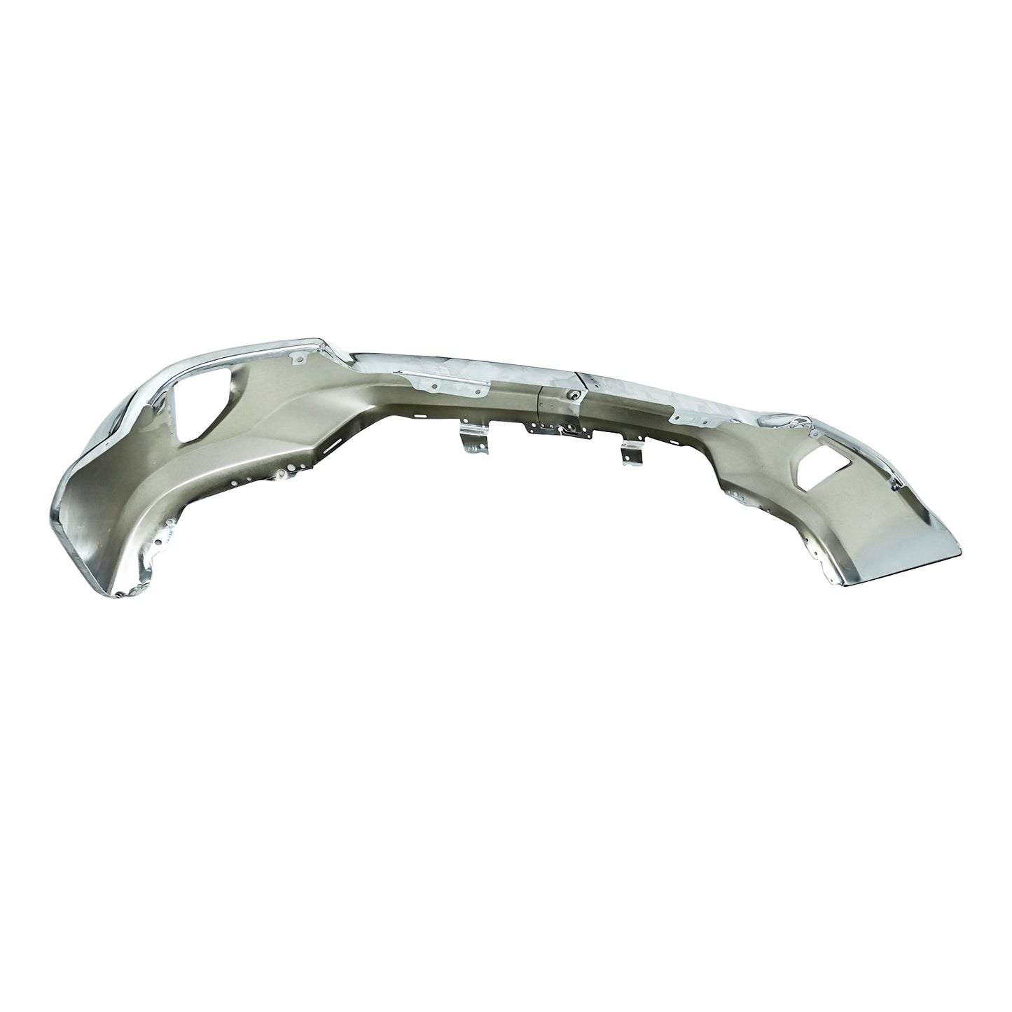 Front Bumper Face Bar w/Fog Light Hole Chrome For 2016-2019 Chevy Silverado 1500