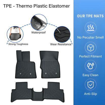 Floor Mats Liner For 2018-2024 Alfa Romeo Stelvio 3D Front-Rear All Weather TPE