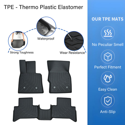 Floor Mats Liner For 2018-2024 Alfa Romeo Stelvio 3D Front-Rear All Weather TPE