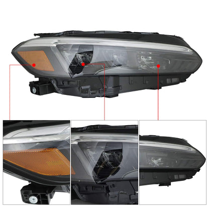 For Honda Civic 2022-2025 Black Trim Full LED Headlight Headlamp Passenger Side