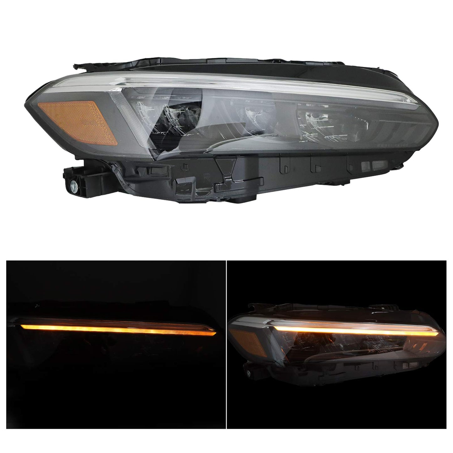 For Honda Civic 2022-2025 Black Trim Full LED Headlight Headlamp Passenger Side