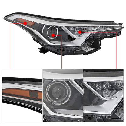 Headlamp Headlight Right Passenger Side w/LED DRL For Toyota CHR C-HR 2018 2019