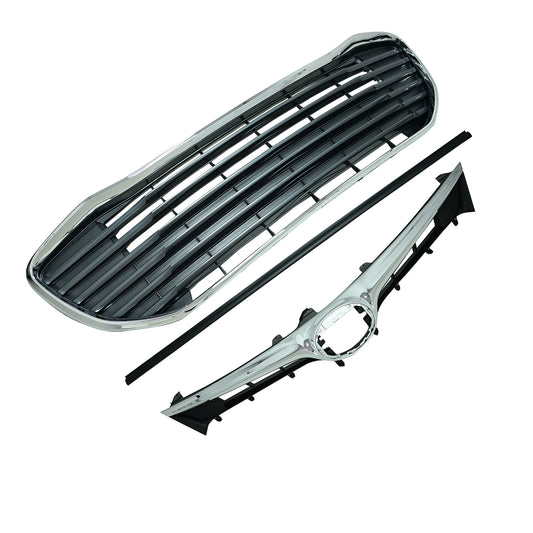 Front Bumper Upper Grille & Lower Grille Chrome For 2016 2017 2018 Toyota Avalon