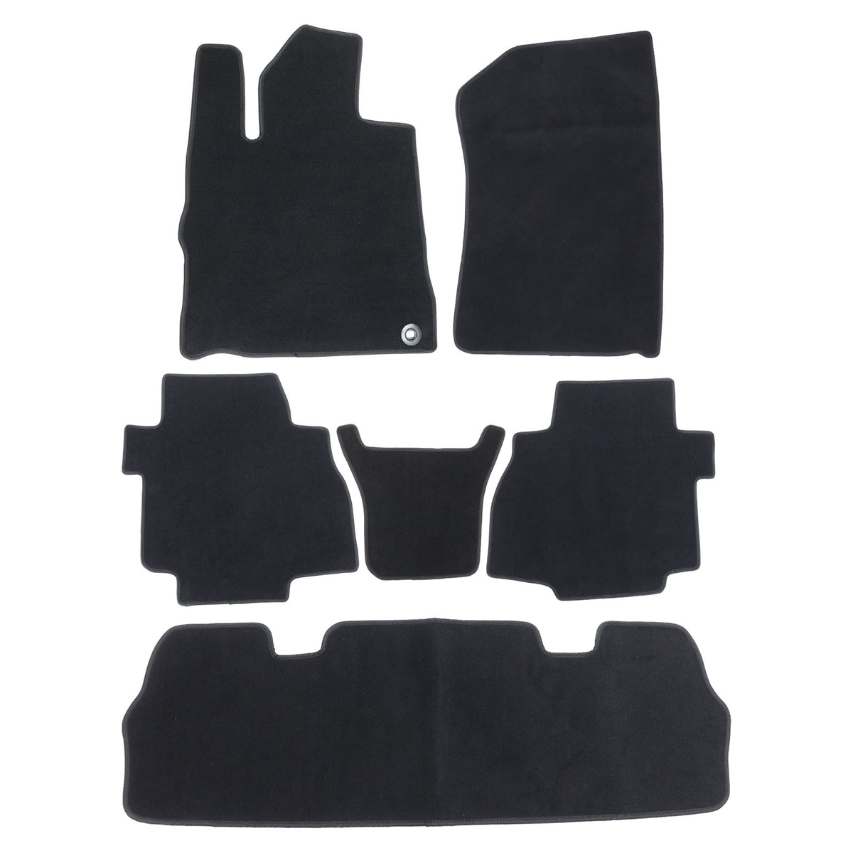 New For 2008-2022 Toyota Sequoia Front & Rear Velour Floor Mats Carpet Black