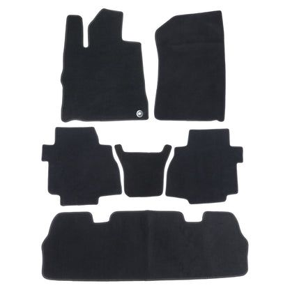 New For 2008-2022 Toyota Sequoia Front & Rear Velour Floor Mats Carpet Black