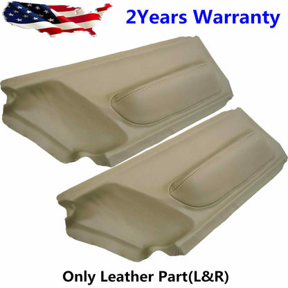 2PCS Door Panel Insert Skin Cover Leather Beige For Volkswagen Beetle 1998-2010