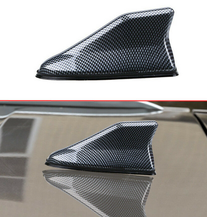 Carbon Fiber Car Roof Antenna Shark Fin Antenna Aerial AM/FM Signal Radio Aerial