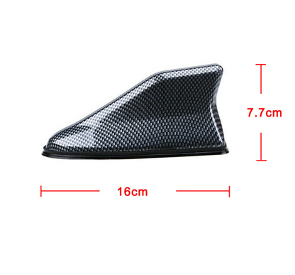 Carbon Fiber Car Roof Antenna Shark Fin Antenna Aerial AM/FM Signal Radio Aerial