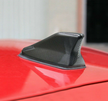 Carbon Fiber Car Roof Antenna Shark Fin Antenna Aerial AM/FM Signal Radio Aerial